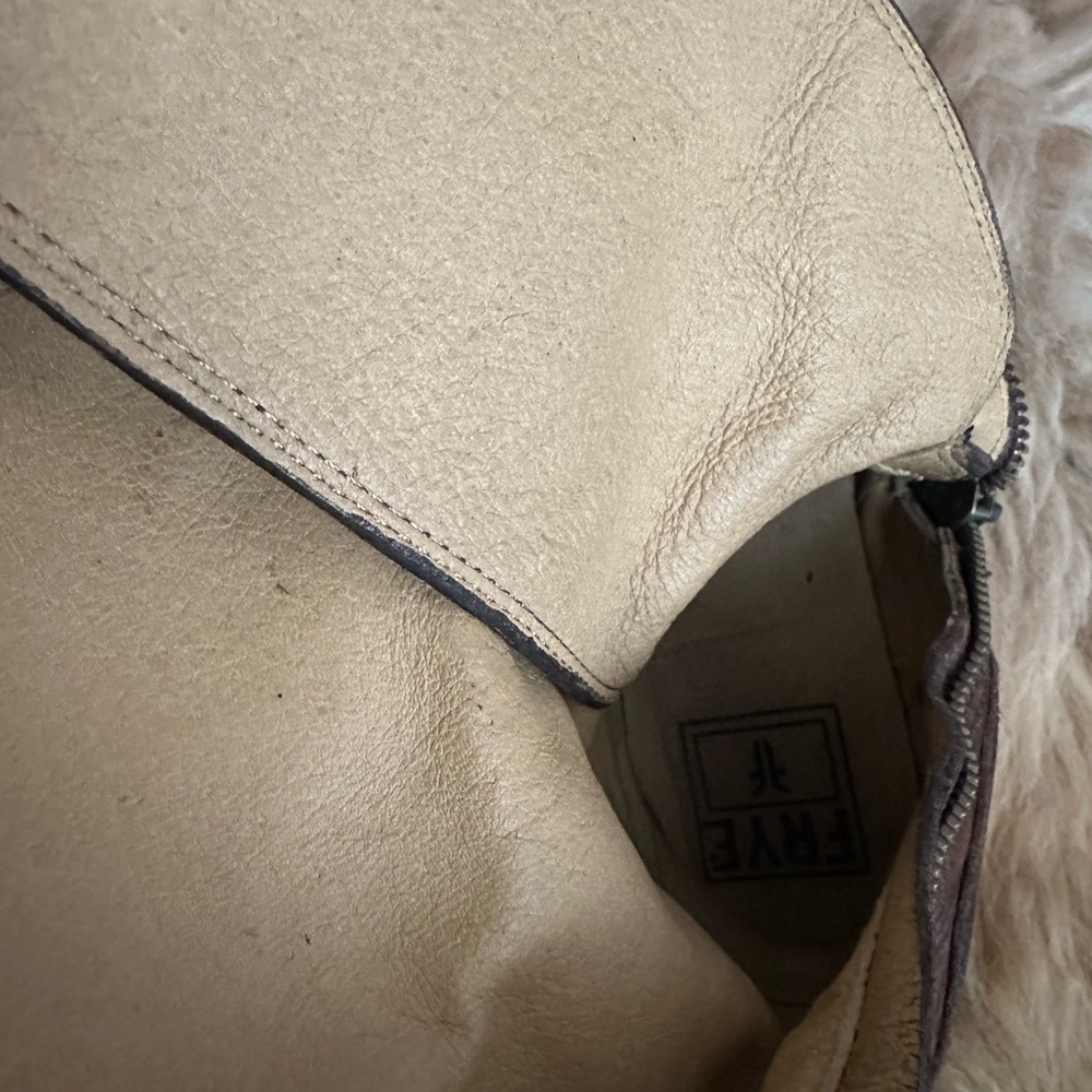 Frye Rogan Brown Lace-Up Knee-High Boots 9 Rare - Picture 12 of 15